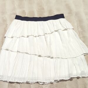 Worthington White Tiered Mini Skirt